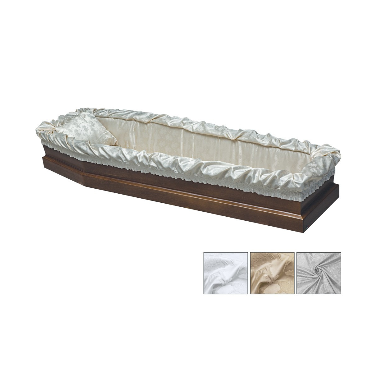 IMBOTTITURA RASO JACQUARD CARTONATA OTTAG. BIANCO