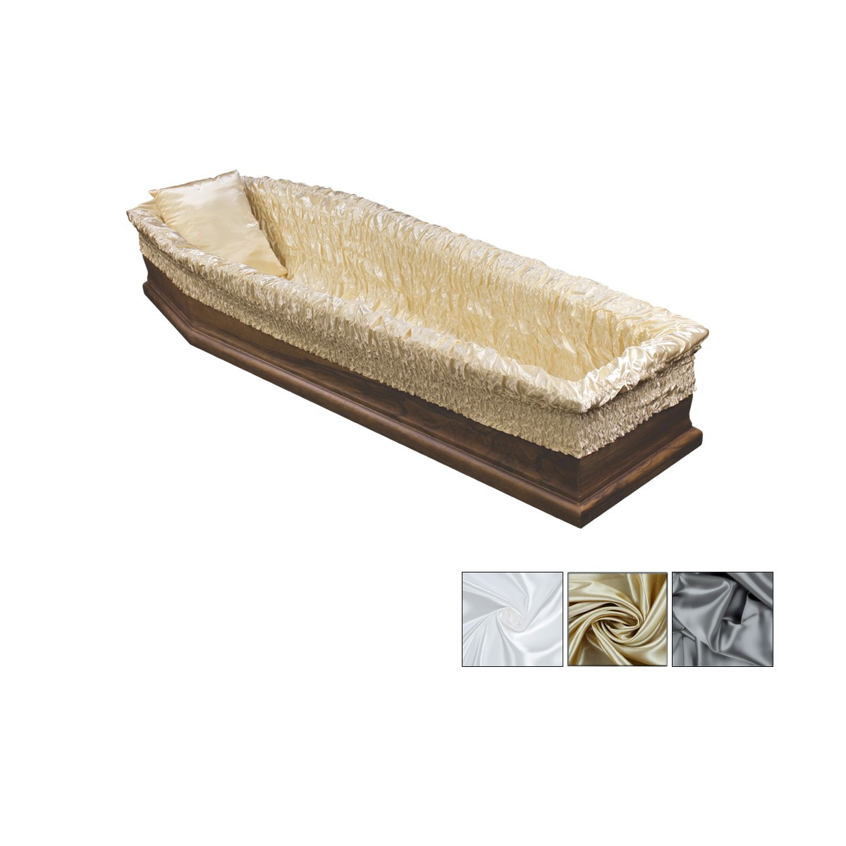 IMBOTTITURA AT-L001 CON 1 CUSCINO 38*46 FODERA ELASTICA 78*295 SENZA CARTONE SATINATO CHAMPAGNE