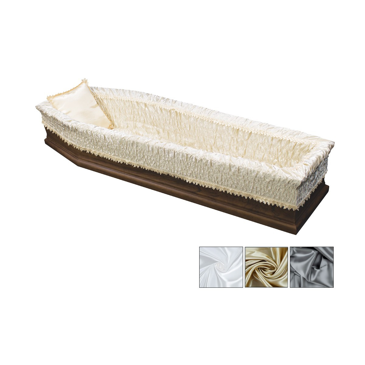 IMBOTTITURA AT-L396 CON 1 CUSCINO 38*46 FODERA ELASTICA E PIZZO SPECIALE GRIGIA