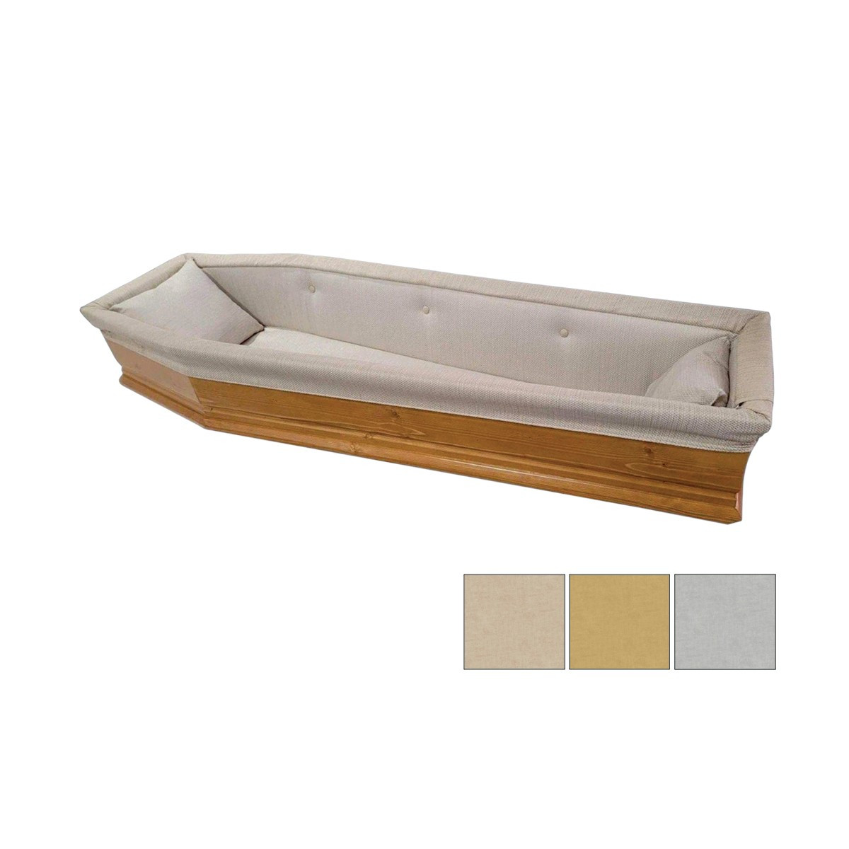 IMBOTTITURA CARTONATA IN TESSUTO ARREDO MELANGE BORDO LISCIO CON BOTTONCINO TORTORA (CORFU