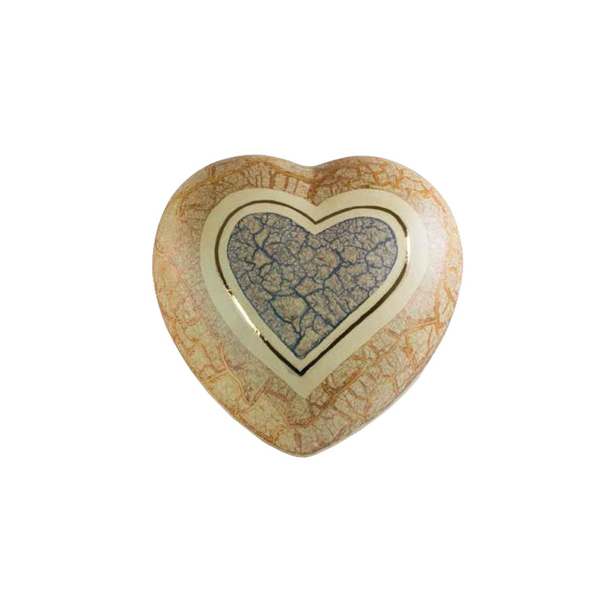 URNA CINERARIA CUORE IN CERAMICA ITALIANA 3°FUOCO CM H14X3X29 COLORE 72