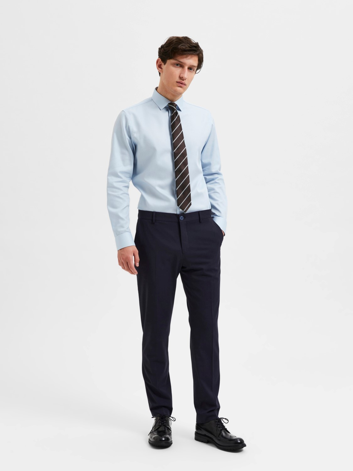 16087825 PANTALONE SLHSLIM-LIAM NAVY TROUSER FLEX NOOS