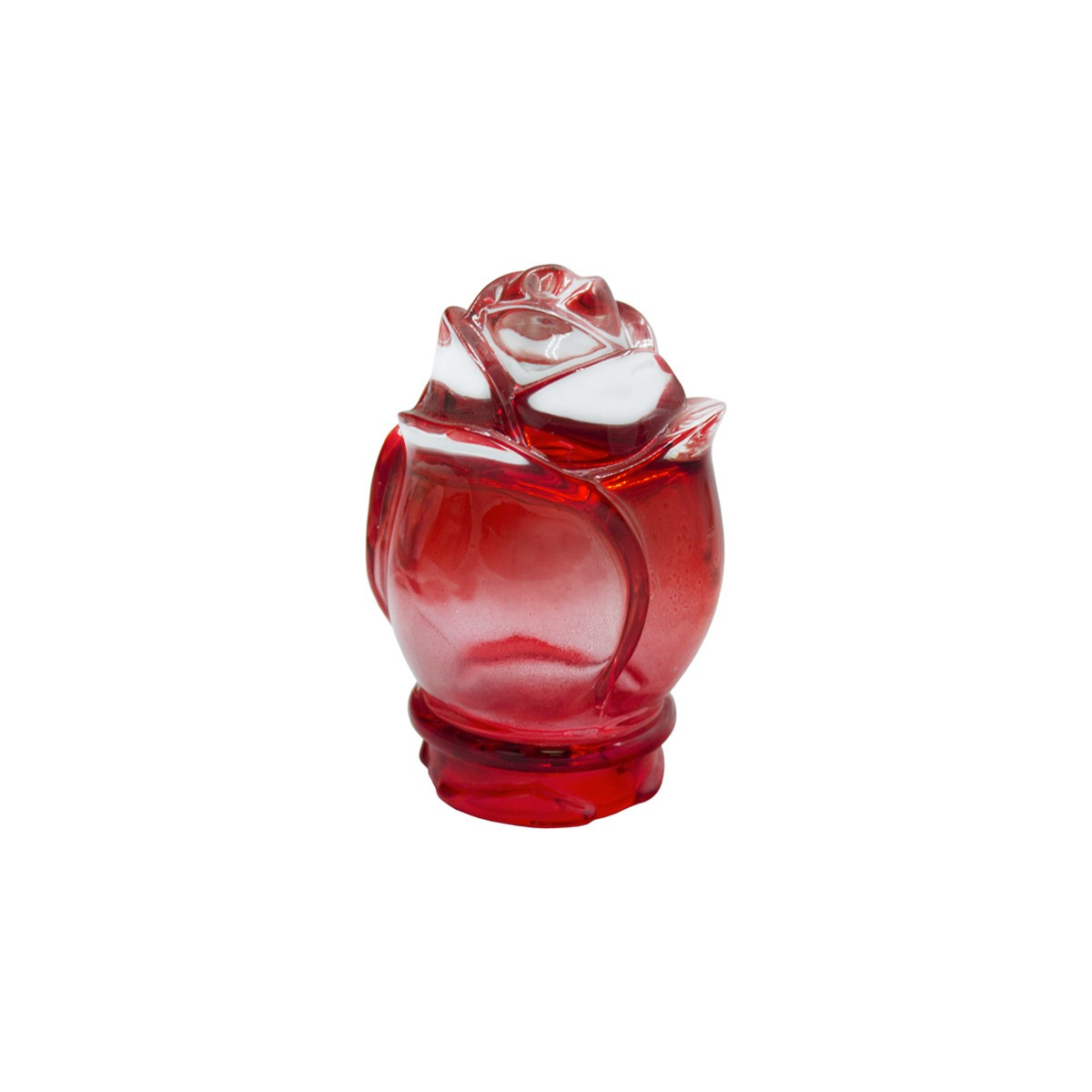 BOCCIOLO DI ROSA IN CRISTALLO 24%PBO COLOR ROSSO