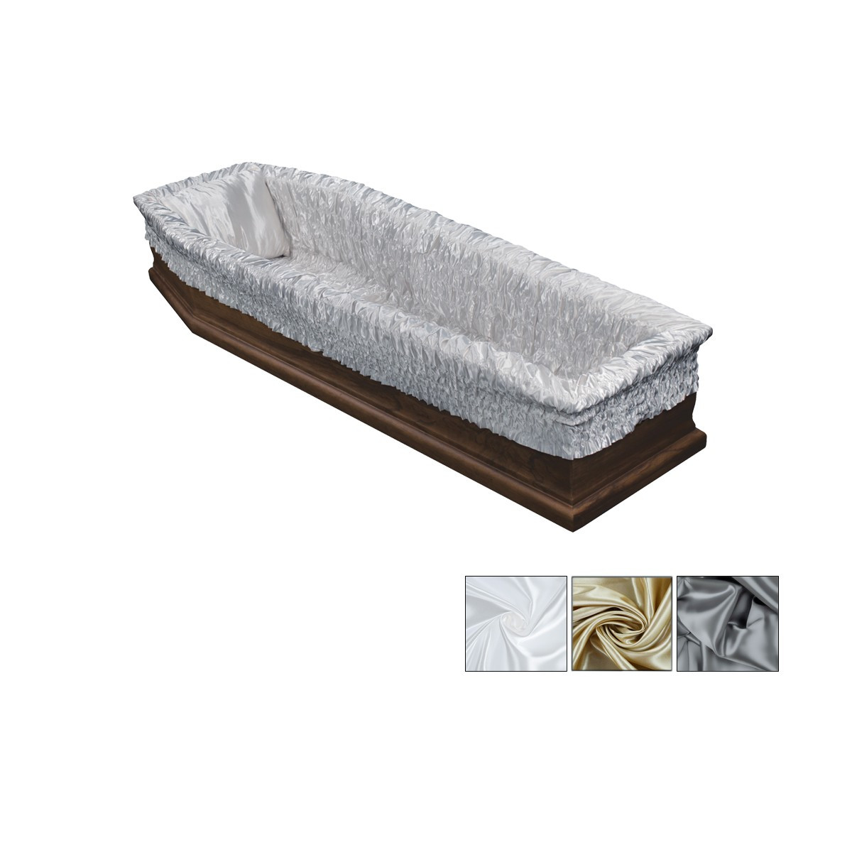 IMBOTTITURA AT-L385 CON 1 CUSCINO 38*46 FODERA ELASTICA 78*295 SENZA CARTONE SATINATO GRIGIA