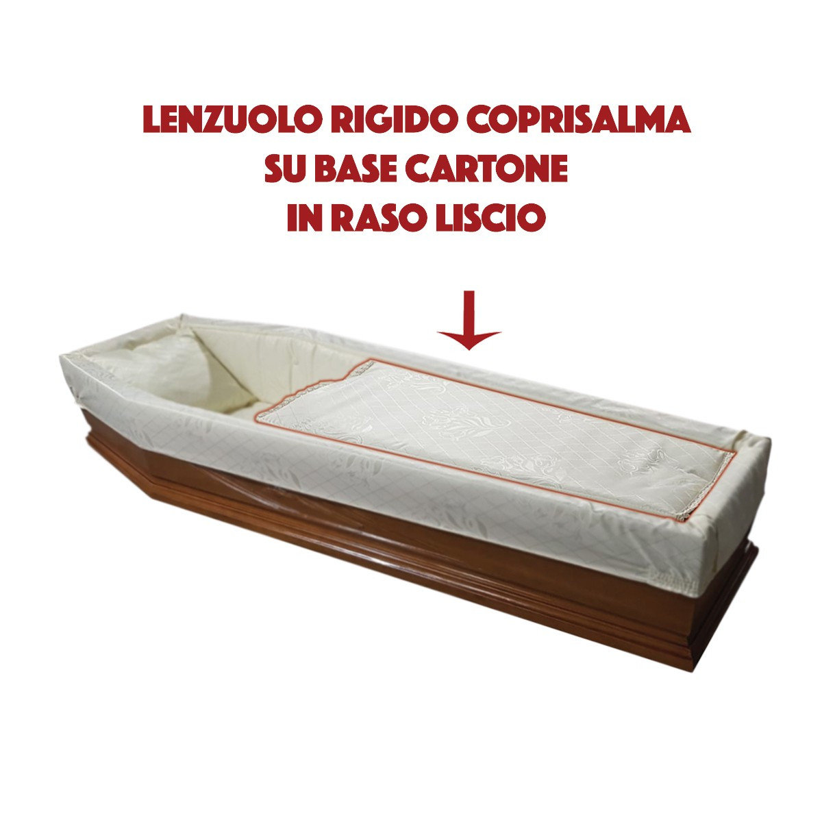 LENZUOLINO COPRISALMA BASE CARTONE RASO LISCIO CHAMPAGNE